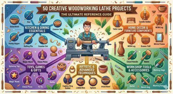 50 woodworking projects with a lathe